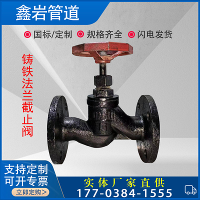 法兰截止阀铸铁铜芯蒸汽