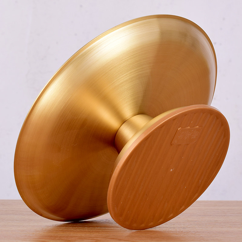 铜果盘纯黄铜拉丝仿古供佛家用关公贡品水果供盘财神果碟室内用品