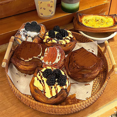 藤编水果篮甜品托盘手工