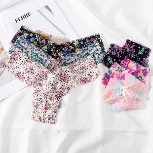 Sexy Lace T Pants Panties Low Waist Ladies Thongs 蕾丝内裤