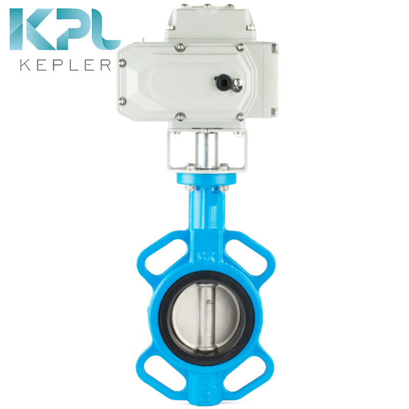 开普勒KPL KPD971X-16Q电动黑胶不锈钢板蝶阀球墨阀体304不锈钢板