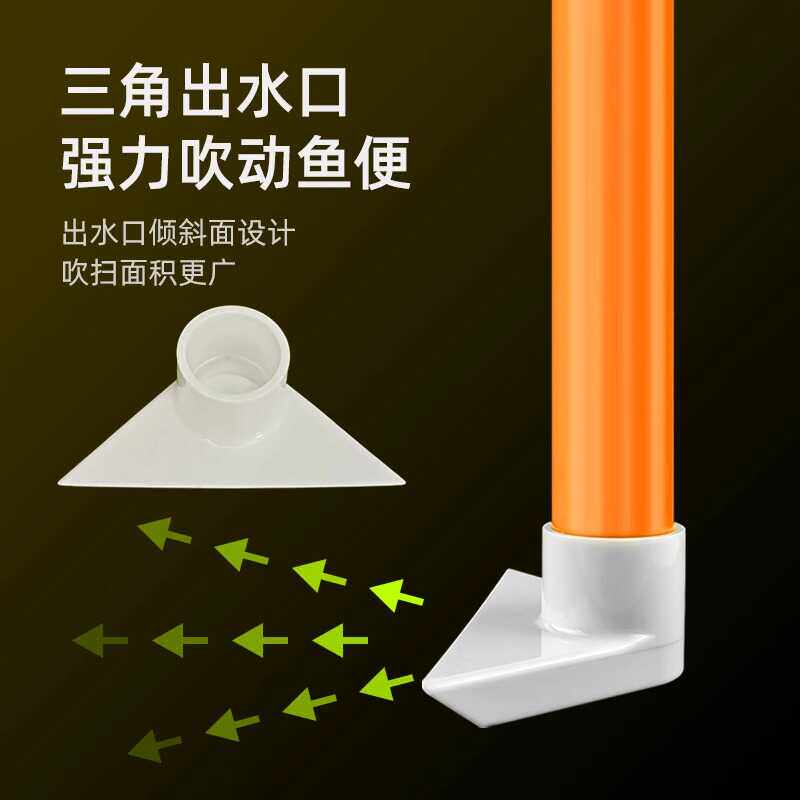 鱼缸出水口改装底吹套件底滤对角改管件水管三角鸭嘴双出水吹鱼粪