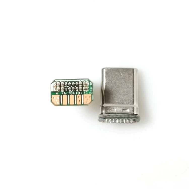 TYPE C公头立贴 16PIN 带PBC板立插公头五芯高度11.6 H