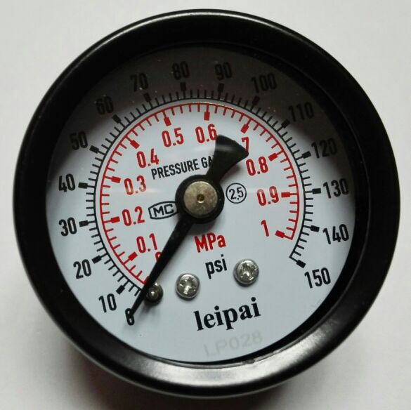 leipai 轴向压力表 40mm _ 41mm 细刻度压力表 1mpa 150psi Y40-Z
