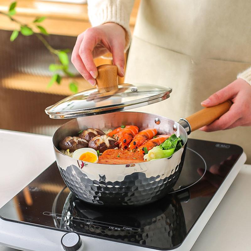 雪平锅奶汤盖家用玻璃不