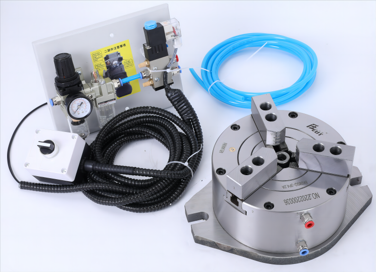 比优特立式中实三爪气动