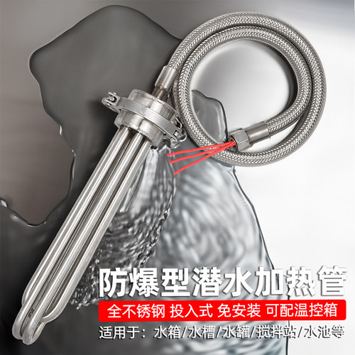 大功率潜水热得快水槽发热管水箱工业加热器油罐水池防爆加热管