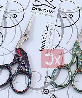 意大利Premax 3.5-9cm绣花彩色鹳剪鹤剪