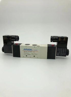 原装正品AMSi 4V330C-10电磁阀 三位五通中封换向阀 AC220V 24V