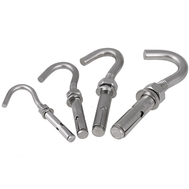 M6M8M10M12膨胀螺丝304不锈钢膨胀钩子 带钩 吊扇钩吊勾 铁挂钩