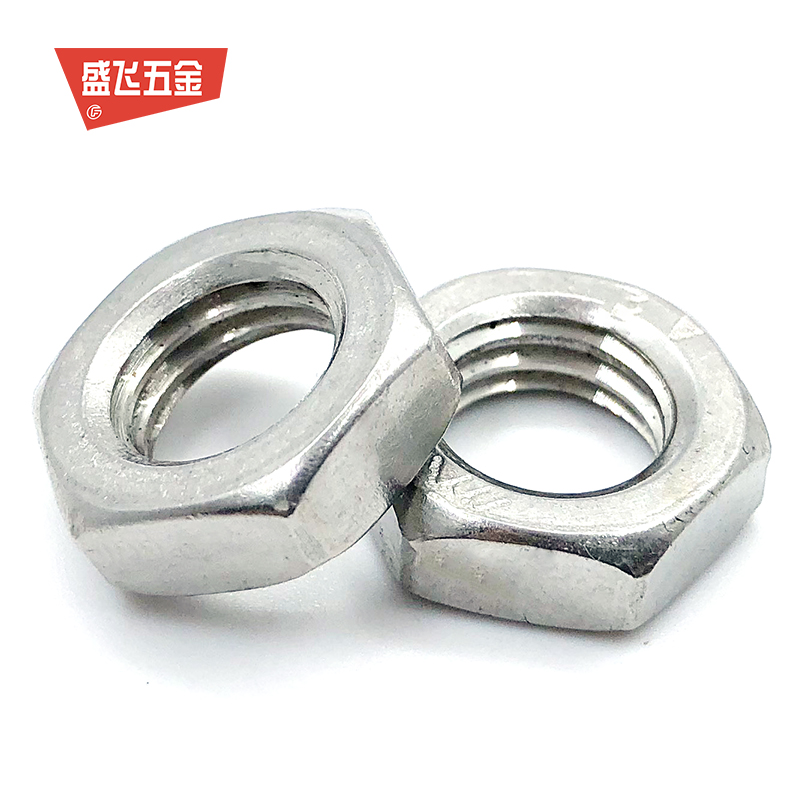 不锈钢薄螺母型帽扁丝六