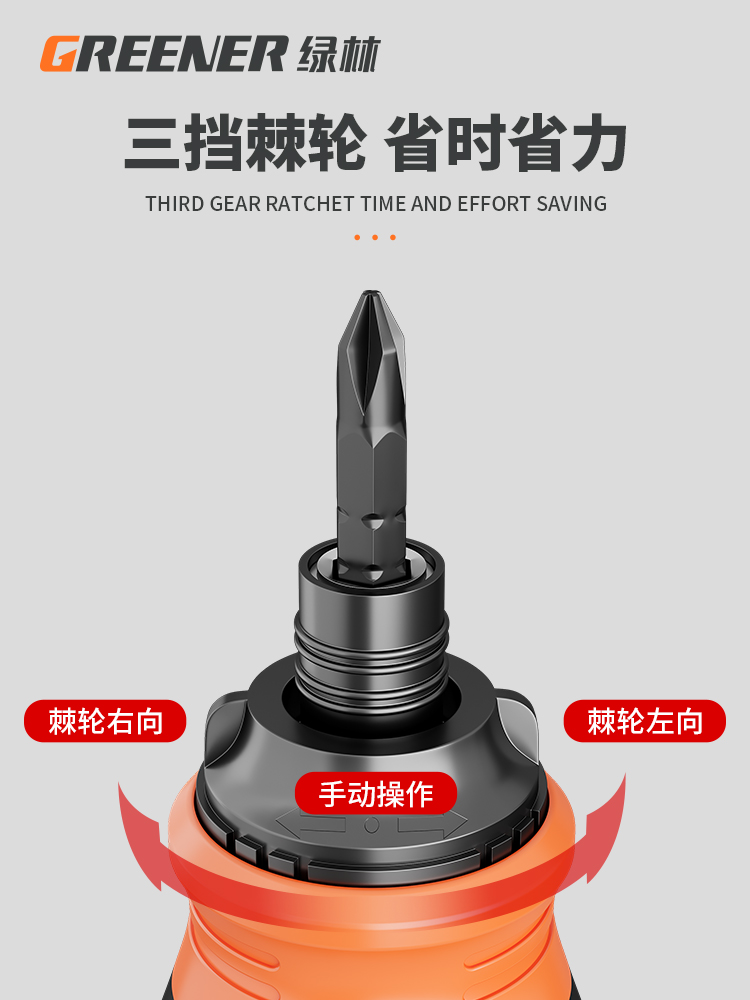 绿林棘轮螺丝刀十字一字两用家用伸缩强磁多功能异形小螺丝批套装