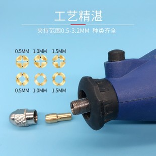 电磨夹头电磨机配件抛光打磨雕刻机玉雕核雕不锈钢芯夹心螺帽