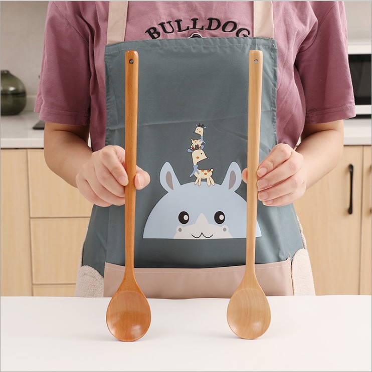 实木日式长柄勺子家用餐