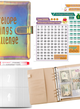 100EnvelopeChallenge book saving cash binder money organizer
