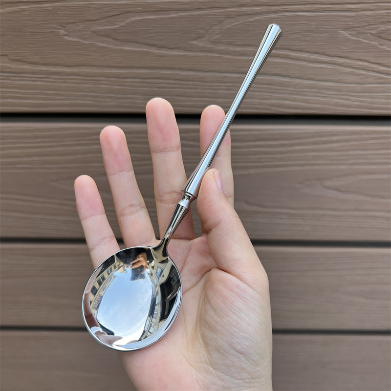 【老板自留款】304不锈钢喝汤勺主餐更西餐勺子实心大圆头勺