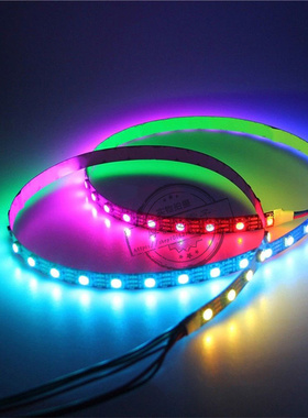 5V WS2812B 5050 RGB LED灯带1M 60 LED 黑白色PCB
