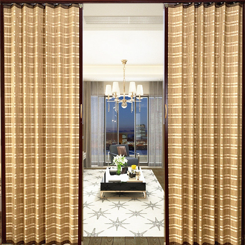 竹帘推拉门折叠隔断隔油烟空调遮阳衣柜帘简易临时门商铺防盗门帘,居家布艺,门帘,淘宝优惠券,粉丝福利购,淘宝优惠卷