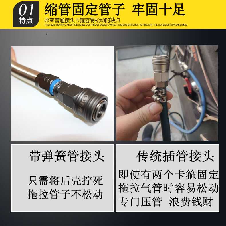 小风炮气管快速接头带弹