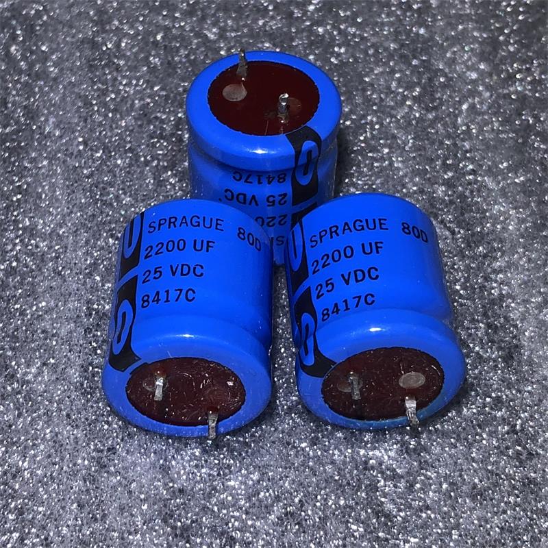 美国 SPRAGUE 思碧 老款红头 80D 2200UF 25V 胆机滤波音频电容