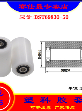 【赛仕晟】供应BST69830-50塑料高承载胶套 输送带专用加长滚轮