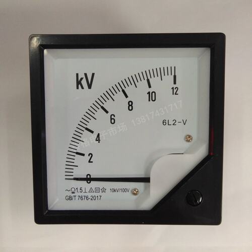 6L2 -10KV/100V 10KV(12KV)交流二次电压表AC 6L2-12KV千伏指针表