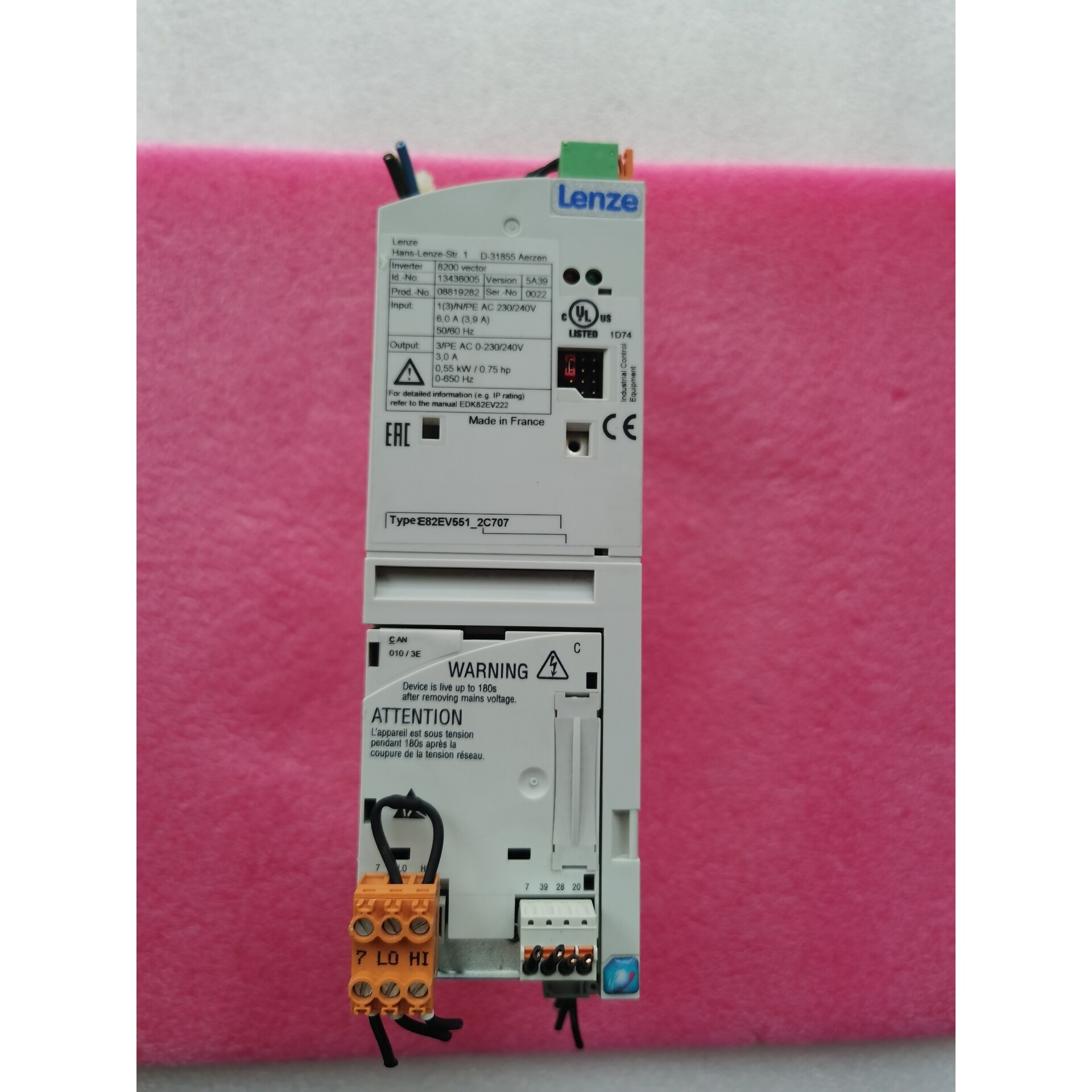 询价伦茨变频器E82EV551-2C707二手原装拆机,功能包好议价