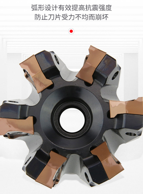 90度MEE190快进给刀盘XNEX080608刀粒方肩面铣刀盘双面六刃山高