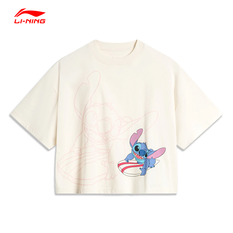 李宁短袖T恤迪士尼史迪奇联名