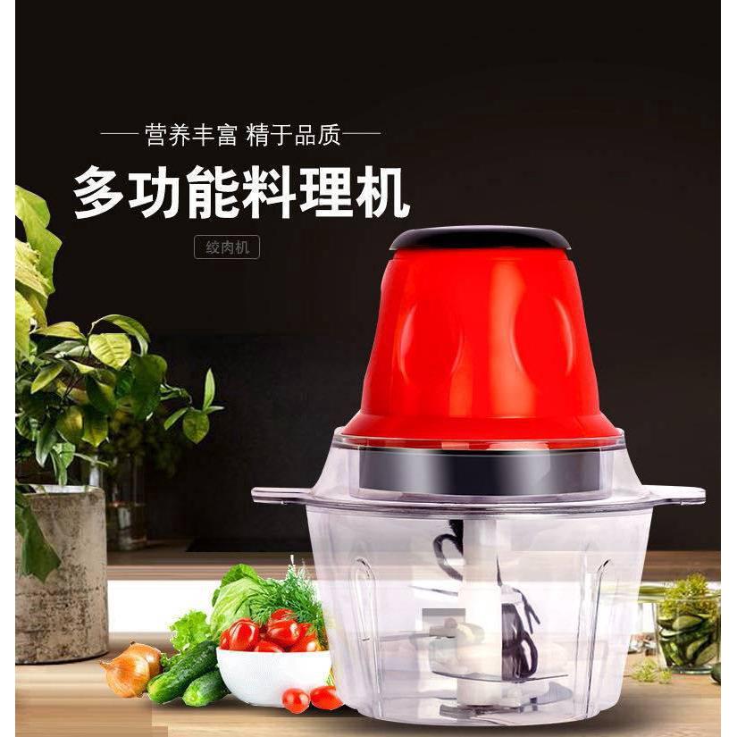 言美绞肉机 料理机豆浆机绞菜器多功能碎肉机两档快速绞肉机