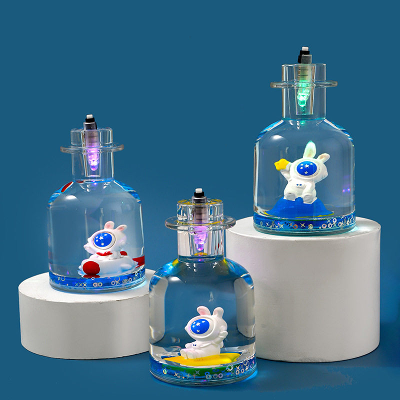 油滴流沙卡通创意礼品新款桌面入油摆件液体沙漏塑料工艺品厂