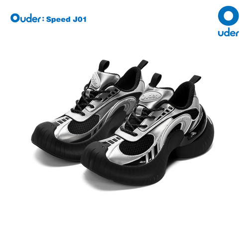 Ouder流光跑鞋厚底增高老爹鞋女