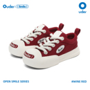 女增高厚底酒红大头鞋 smiler开口笑帆布鞋 Ouder 子 何浩楠同款