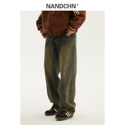 NANDCHN牛仔裤做旧春季