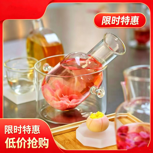 高硼硅玻璃醒酒器家用红酒冷泡耐热玻璃冷萃壶套装高端冷泡壶