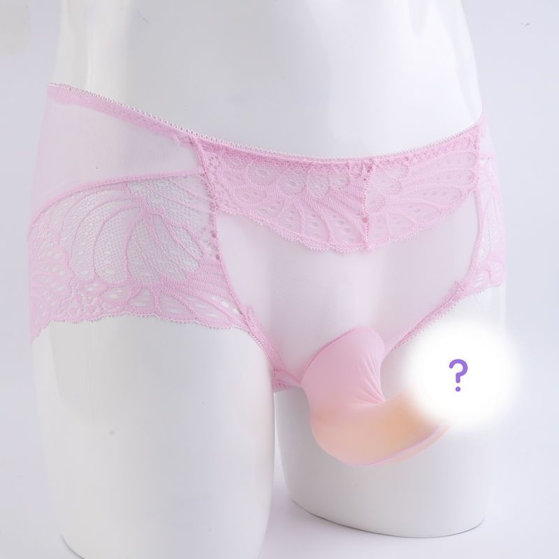 蕾丝U凸囊袋JJ套情趣三角裤男