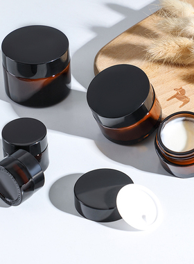 5g10g15g20g25g30g50g黑色透明玻璃分装瓶小样瓶 眼影盒 唇膏盒