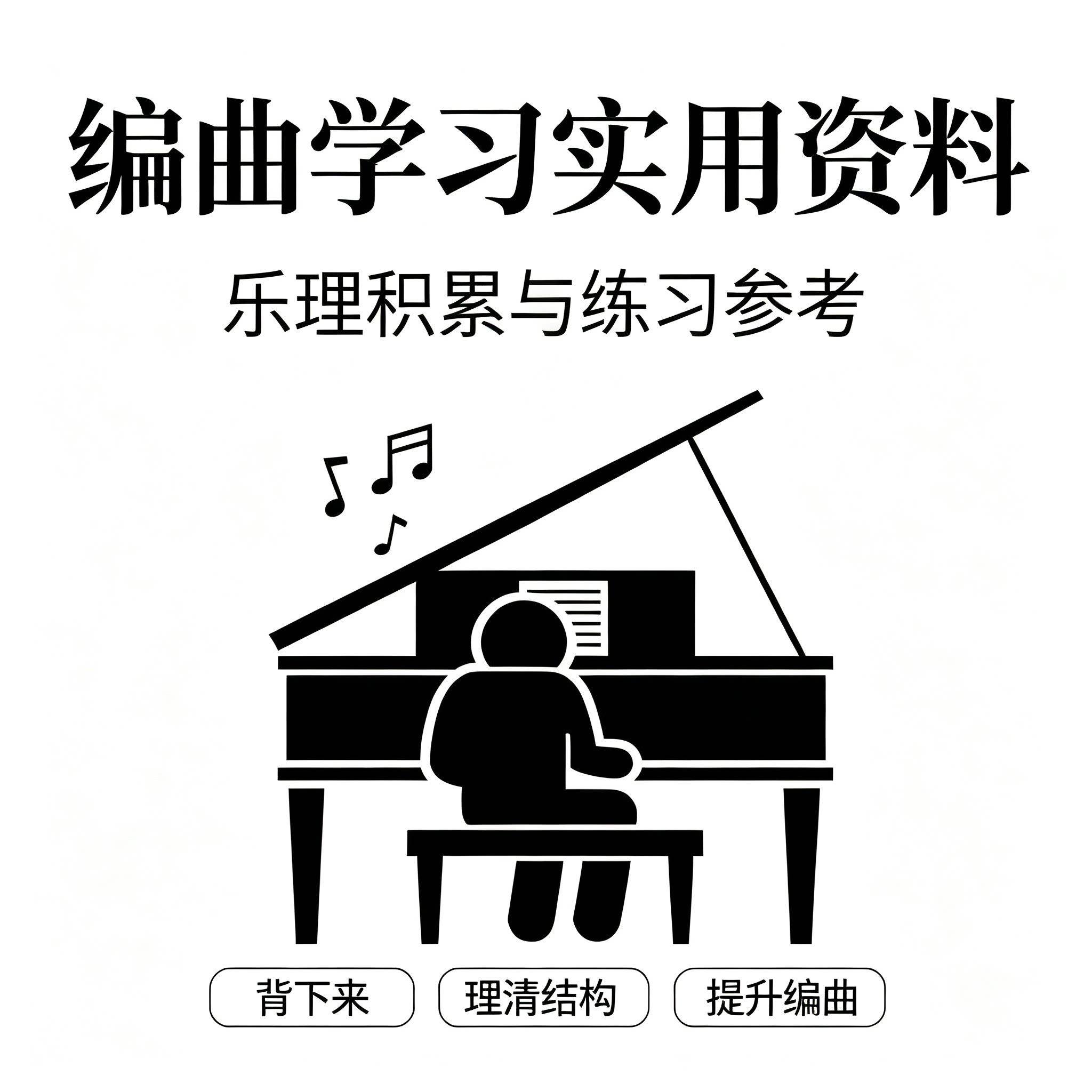 零基础音乐编曲入门教程乐理知识积累结构梳理写歌实用参考资料