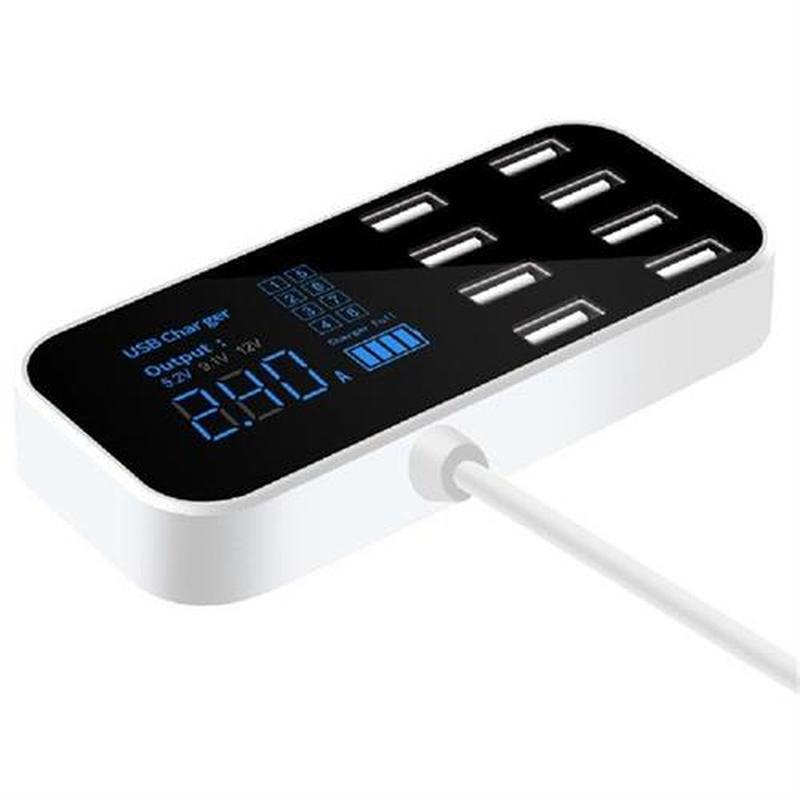 Ultra-thin 8 Ports USB Car Chargers 12-24V Auto Charging