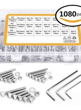 1080 Pieces Of Model M2 M3 M4 304 Stainless Steel Hexagon Sc