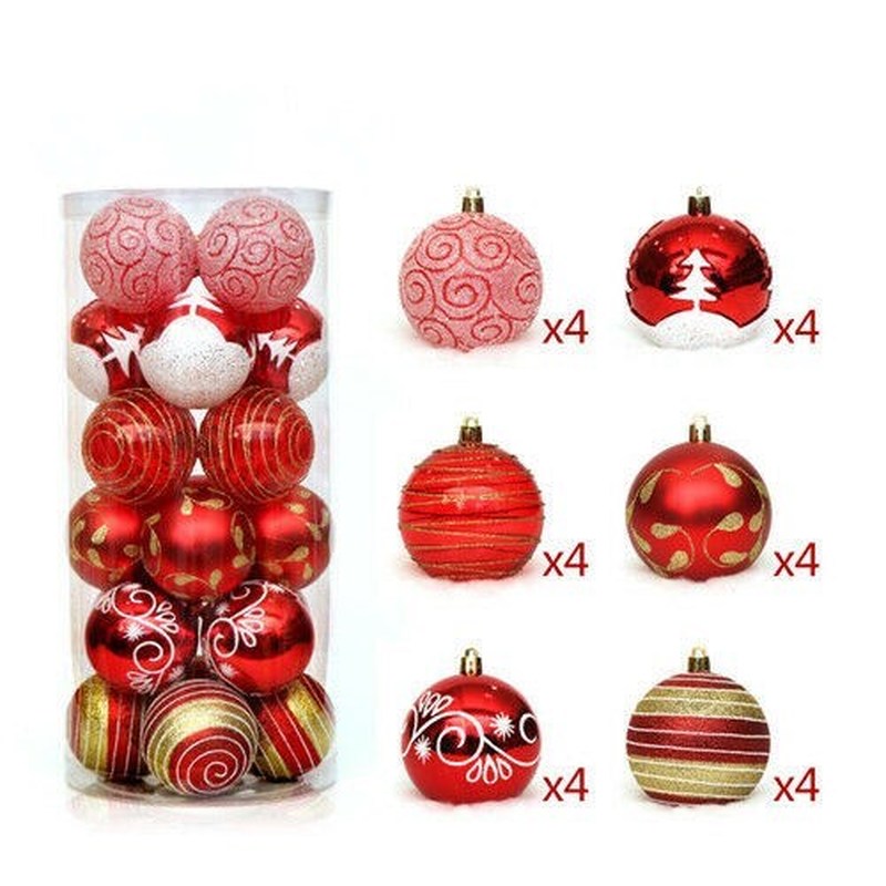24pcs 6cm Merry Christmas Tree Decoration Balls Xmas Decor