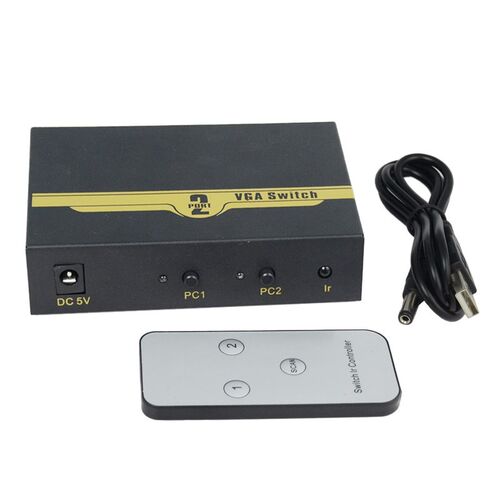 2 Port VGA switch splitter 2 in 1 out Video computer host mo