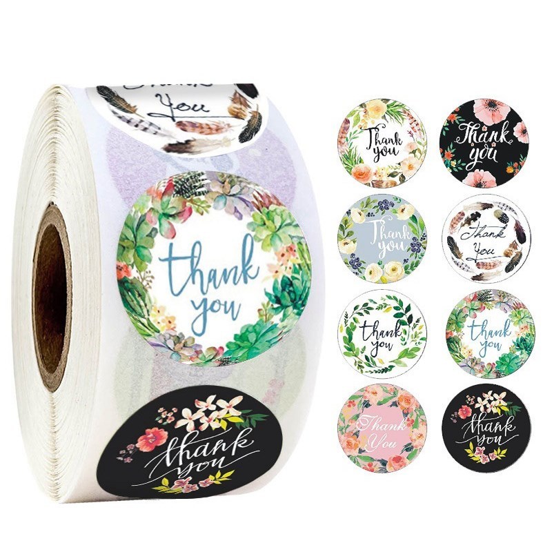 500pcs Thank You Stickers Seal Labels Scrap Handmade