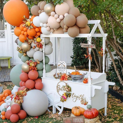 142Pcs Autumn Decorations Matte Color Balloon Garland Kit Ch