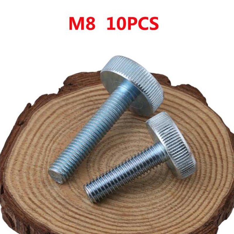 10PCS GB835 M8x10/12/14/16/18/20/25/30/35/40/45/50mm Knurlin