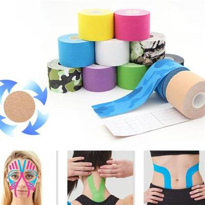 5M Lenght Elastic Kinesiology Tape Gym sports Knee Muscle Pr