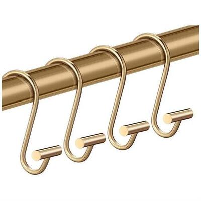 Shower Curtain Hooks Rings,Brass Decorative Shower Curtain