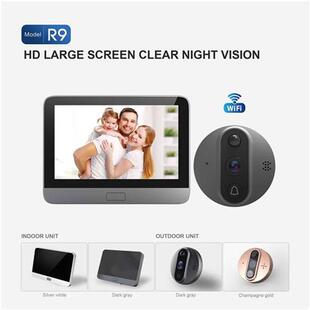 smart WiFi door bell With 720P110°Camera video peephole