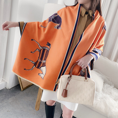 Fashion Winter Scarf Women Cashmere Warm Pashmina Foulard L