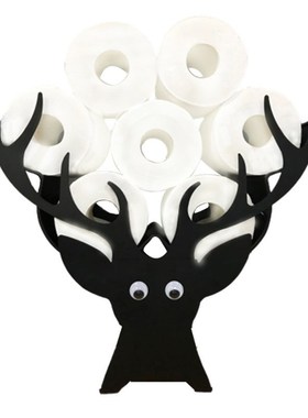 Home Iron Roll Paper Towel Holder Black Crafts Bathroom Rack